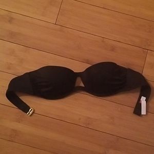 Victoria secret black strapless bikini top